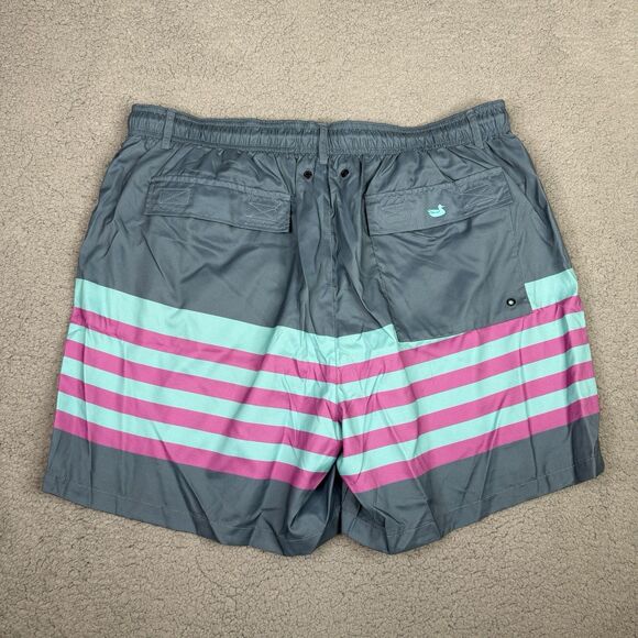 Southern Marsh Swim Trunks Mens 2XL Slate Harbor Barcelona Lines Mesh Lined NWT - Picture 2 of 13